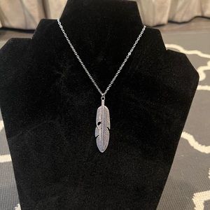 Metal Feather Necklace
